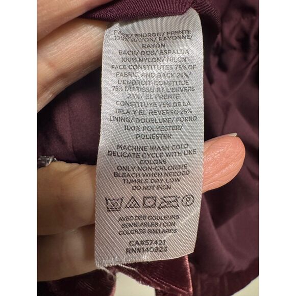 LOFT Velvet Utility Jacket in Rich Burgundy - Picture 10 of 12